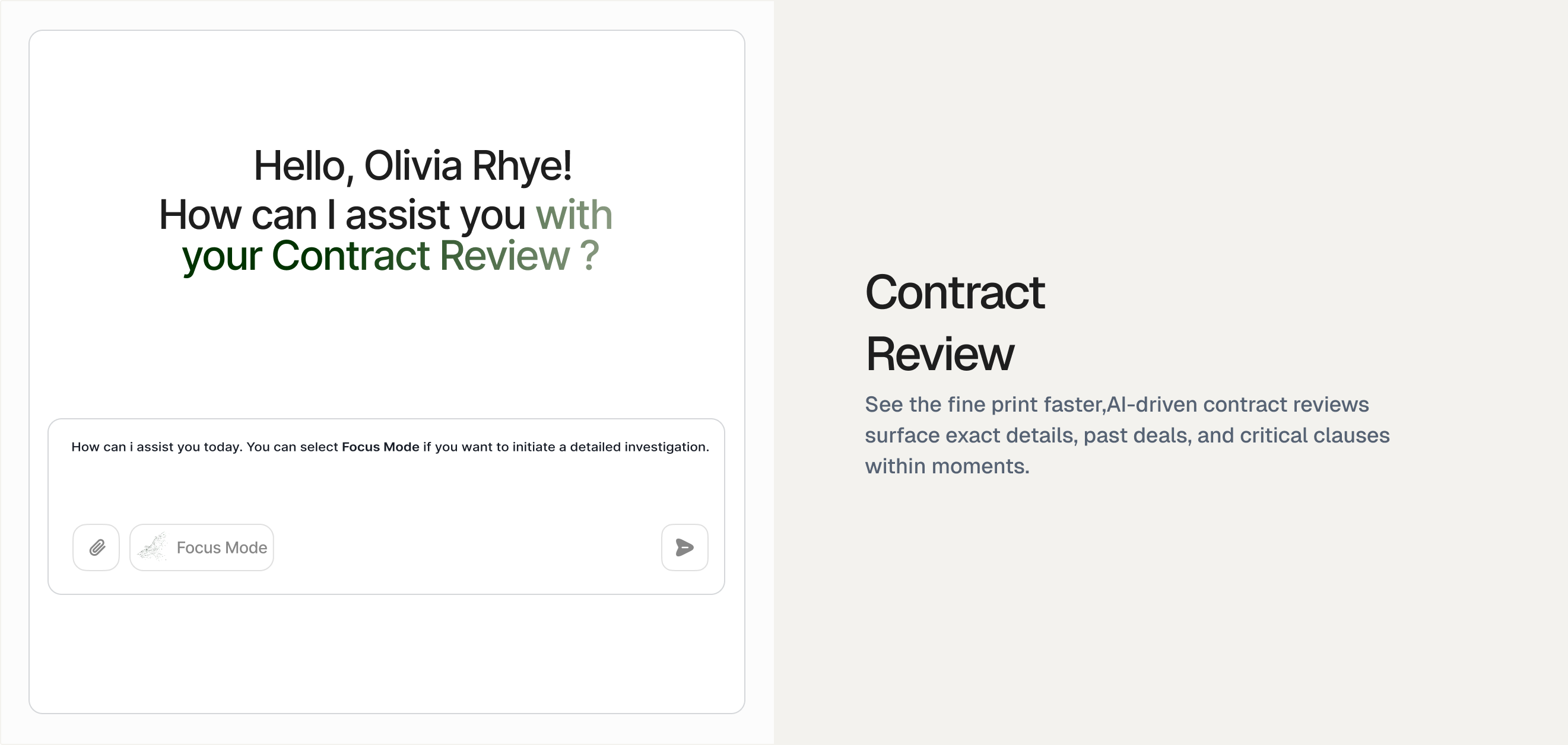 Contract Review — See the fine print faster with AI-driven contract reviews.